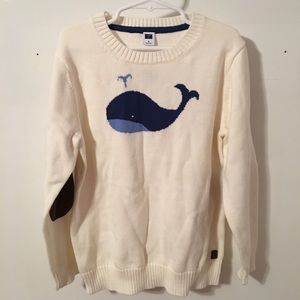 Off white boys Janie and Jack whale sweater